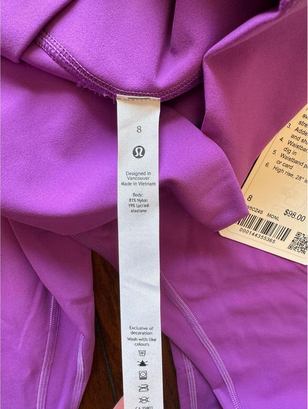 Lululemon Align High Rise 28” Moonlit Magenta Size 8 NWT - Picture 6 of 7